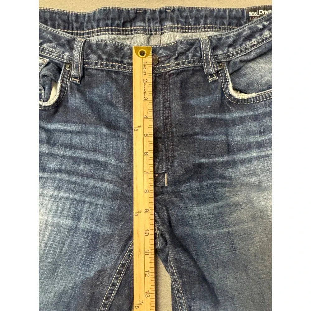 Buffalo David Bitton Driven Straight Fit Men's Jeans 36/30 Distressed Denim